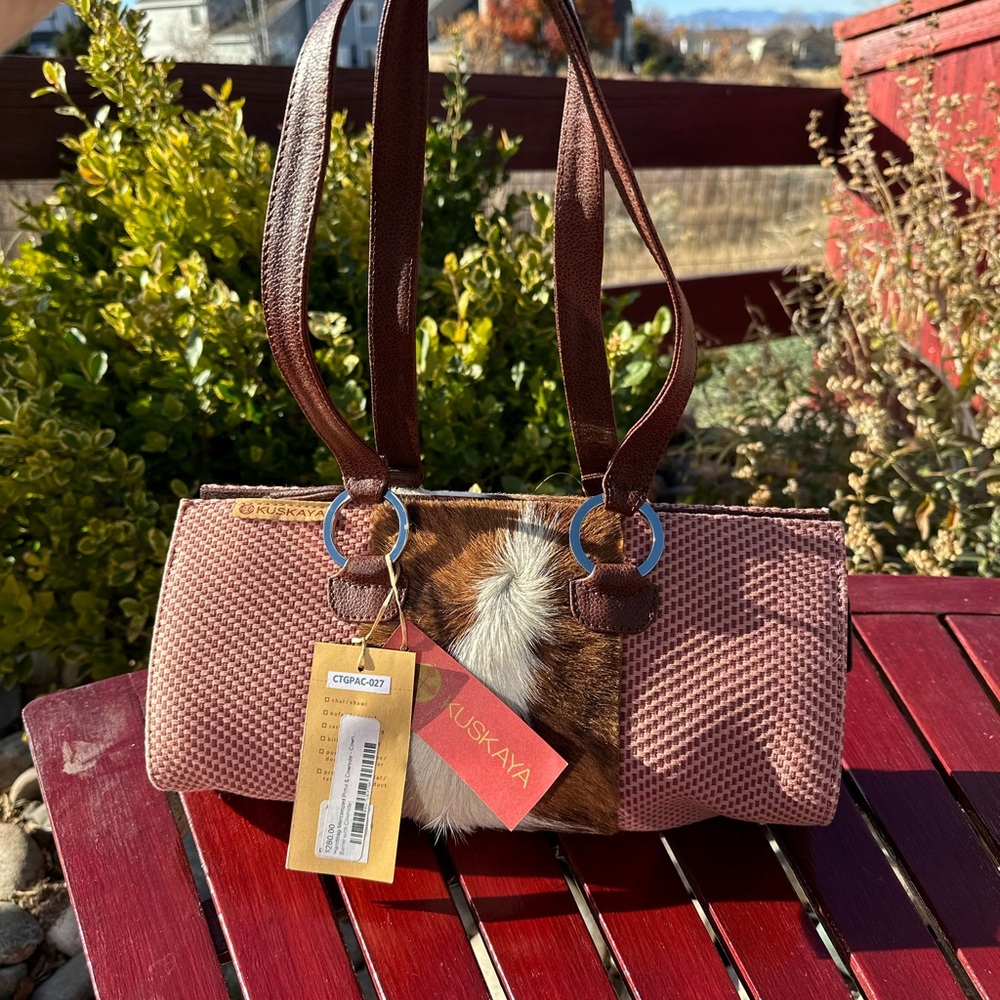 NEW - KUSKAYA Pink, Brown and Tan Women's Bag
